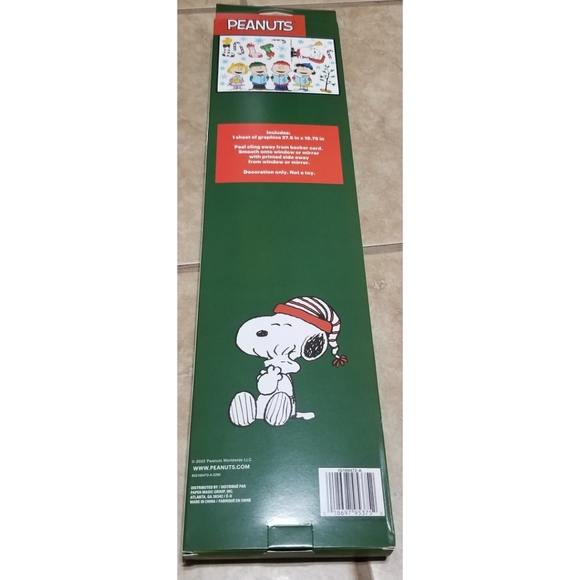 PEANUTS Charlie Brown & Snoopy Christmas Peel & Stick Window Clings - Picture 2 of 3